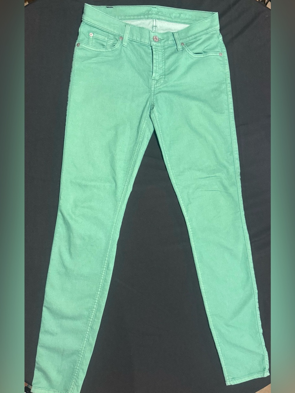 7 For All Mankind Mint Green Skinny Jeans